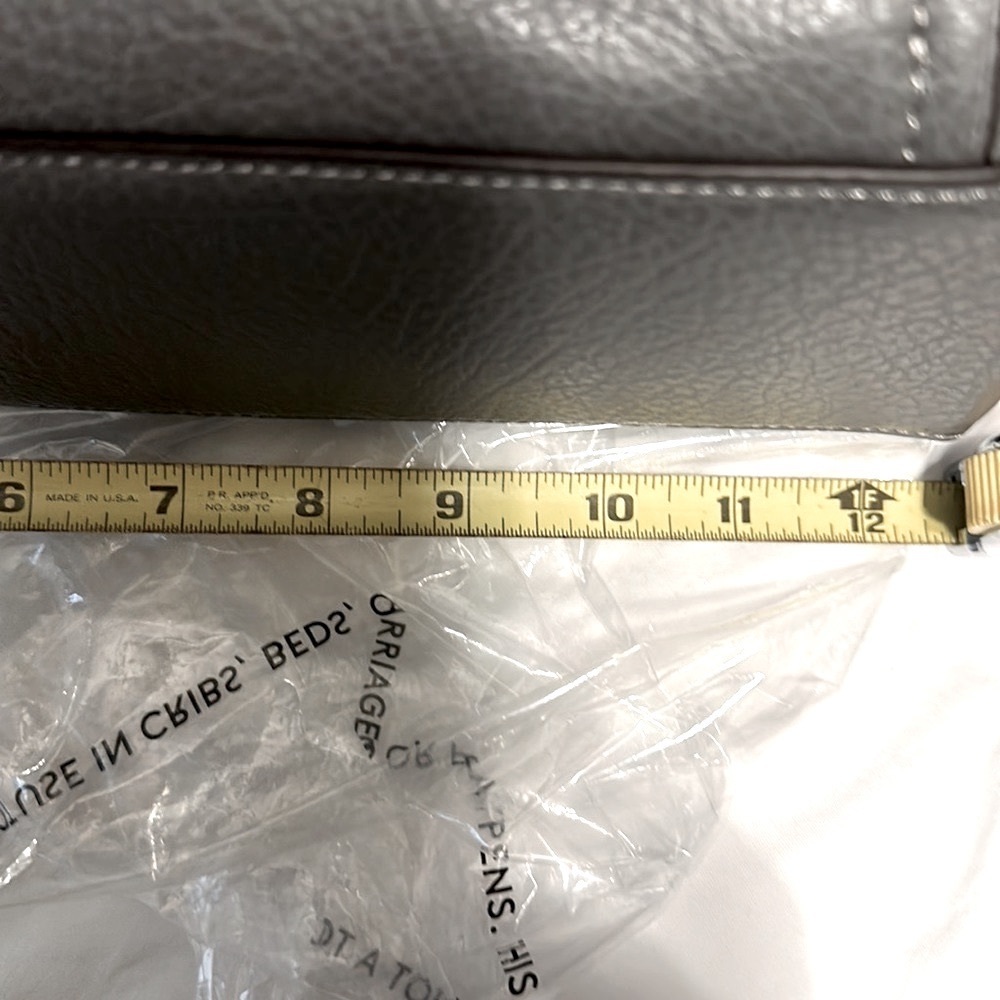 Coach XLMarlow Bag 11x13 Pebble leather & suede Heather Gray .NWT - Picture 13 of 16